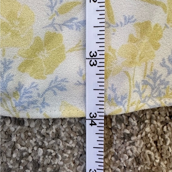 Sunday Best Aritzia Mini Dress Yellow Ditzy Floral Women’s S Milkmaid Coquette - Picture 12 of 13